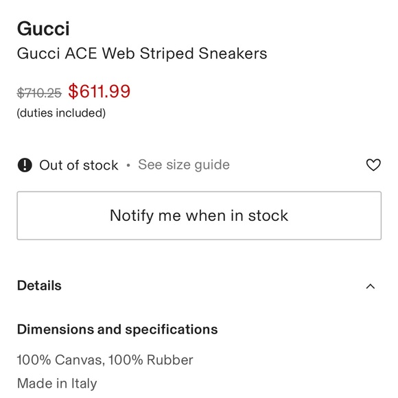 Gucci Ace Web Striped Sneakers - Picture 5 of 7